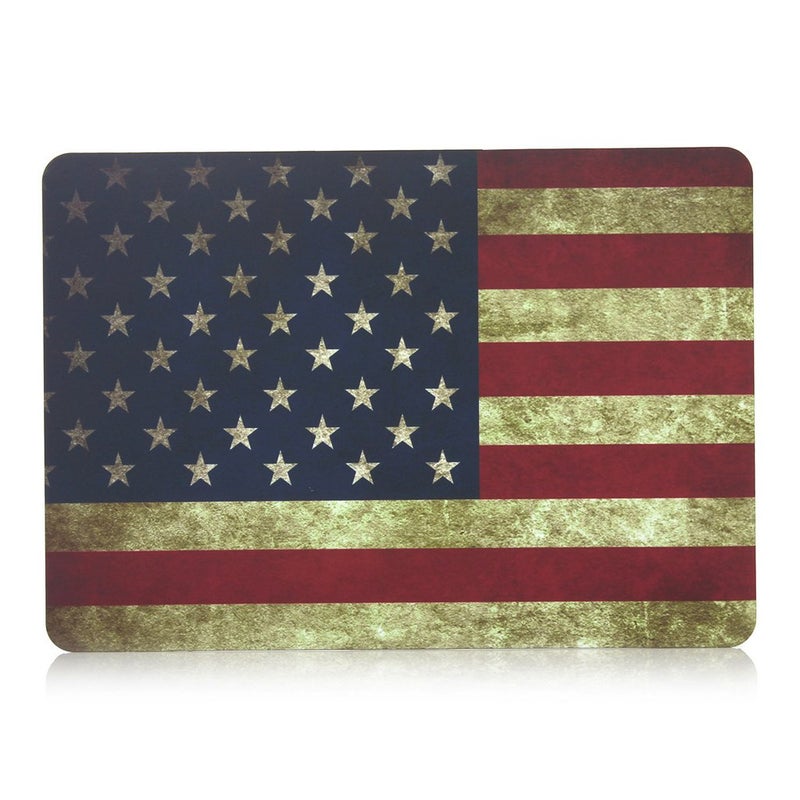 UESWILL Rubberized Unique Pattern Solid Hard Shell Case Cover Compatible with 2010-2017 MacBook Air 13 inch (Models: A1369 / A1466) + Microfibre Cleaning Cloth,US Flag - Image 4